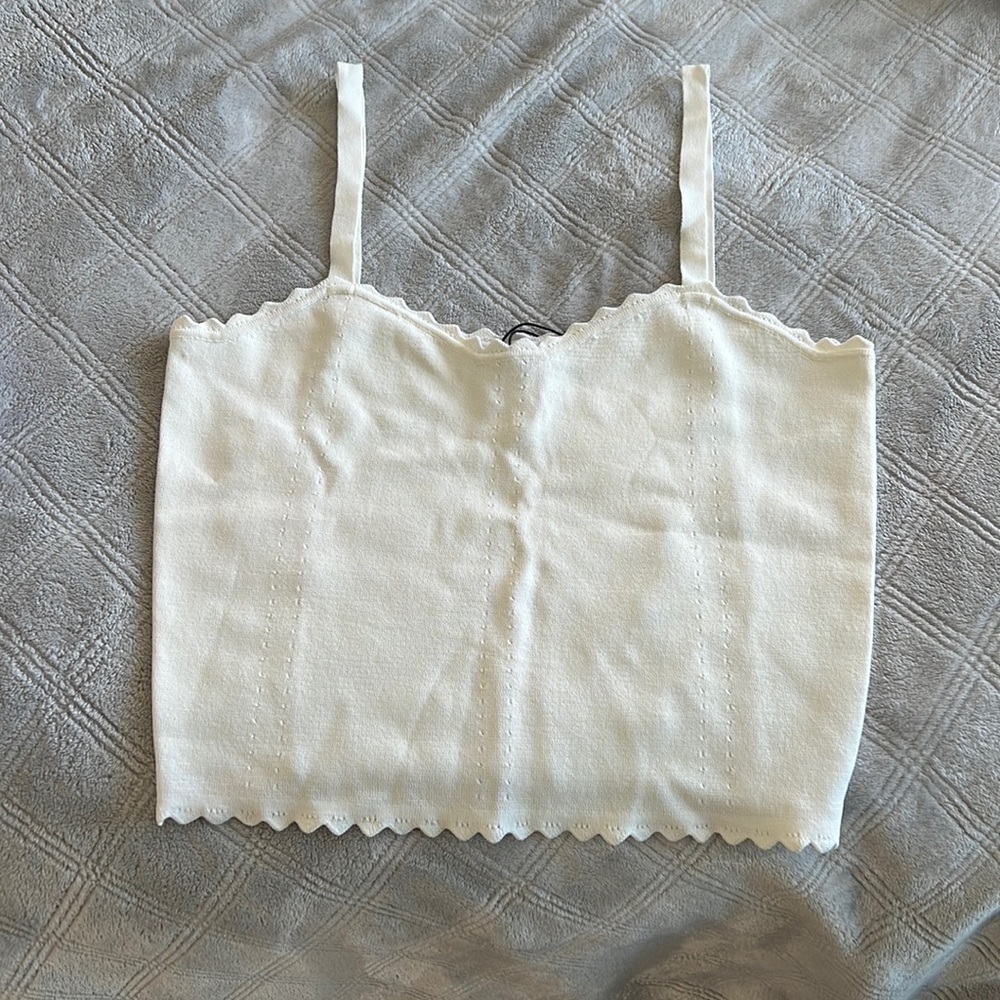 Brand new cream color tank with beautiful detailing